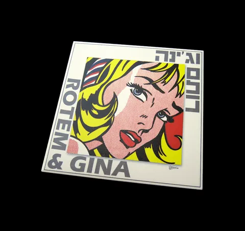 Modern art ceramic door sign - Comics