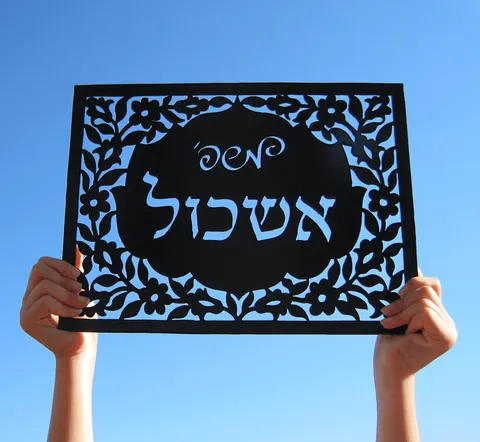 שלט כניסה לבית מאלומיניום: משפחת אשכול