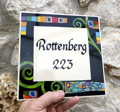Ceramic door sign - Rottenberg 223