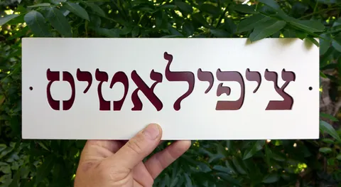 ציפילאטיס - שלט כפול עם משטח רקע בצבע בורדו