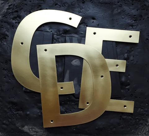 brass letters