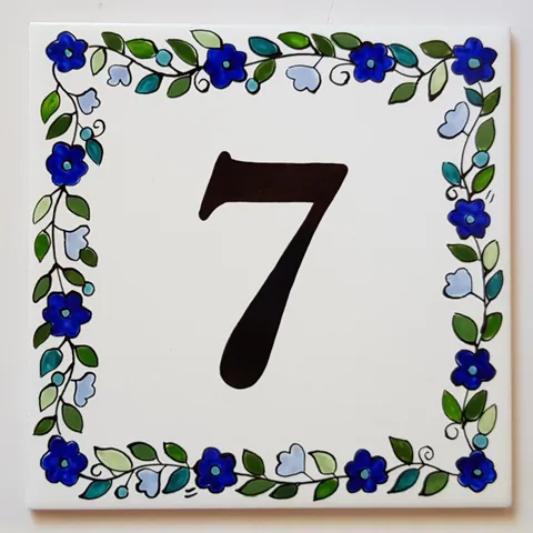 ceramic tile house number