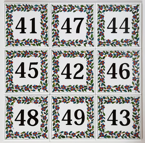 ceramic house numbers