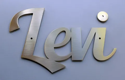 joined metal letters