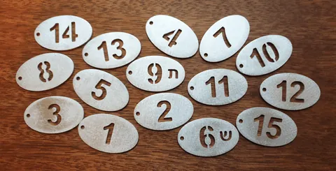 ALUMINUM LITTLE NUMBER PLAQUES