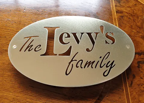 BRASS OVAL NAME PLAQUE