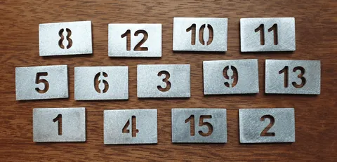 LITTLE METAL NUMBER PLAQUES