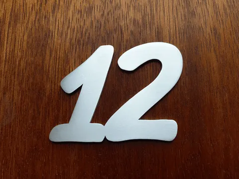 METAL NUMBERS ATTACHED