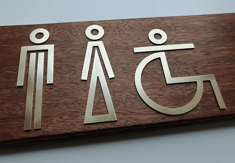 TOILET BRASS SIGNS