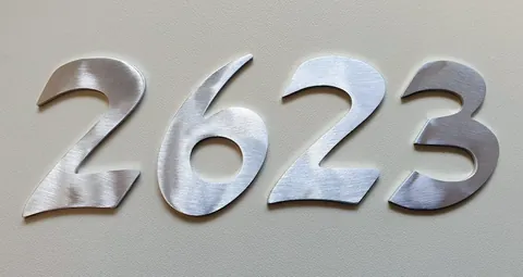 brushed aluminum numbers