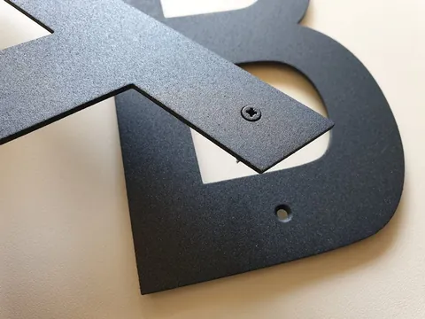 colored metal letters