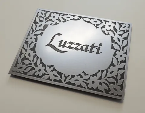 stainless steel engraved and oxide nameplate