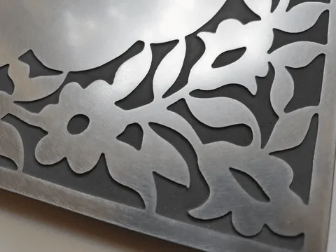 stainless steel nameplate - detail