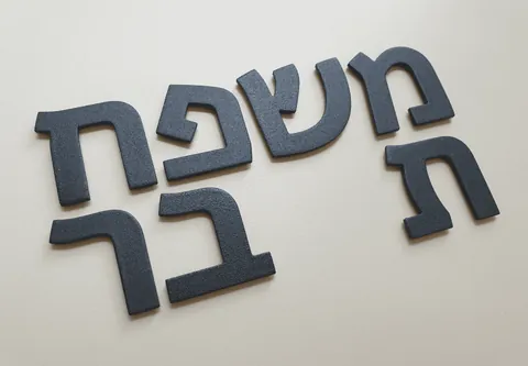 אותיות מתכת אפורות