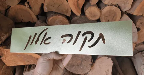 שלט לבית מפליז מוברש