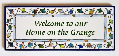 WELCOME CERAMIC SIGN