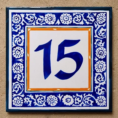 ceramic house number
