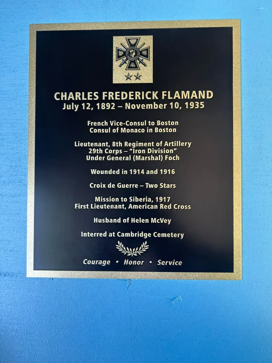 Military Memorial Plaque with Emblem