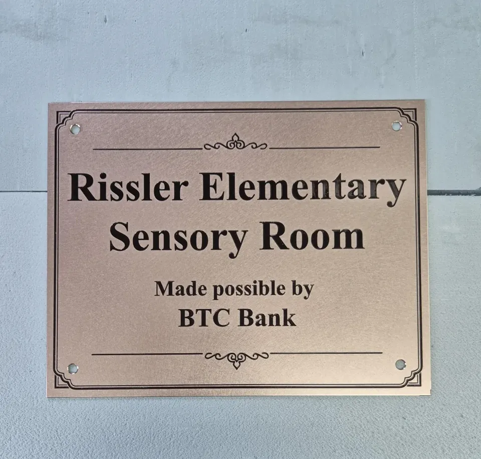 Donor Appreciation Plaque — Room Dedication