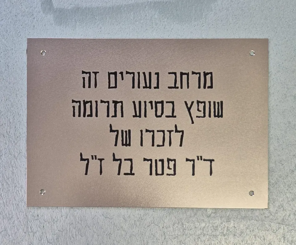 Clean-Design Donation Plaque
