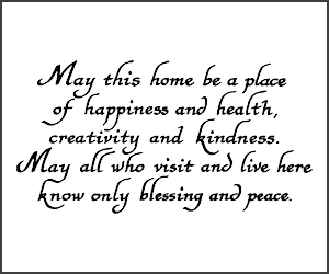 home blessing english