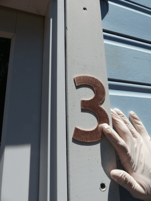 House Number of Natural Copper